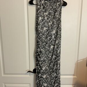 betsy Johnson Black and White Floral Maxi Dress